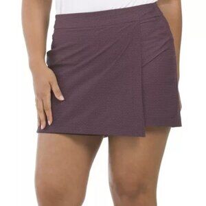 NWT Spanx Sunshine Skort Shorts Geoscape Plum Orange Sz L